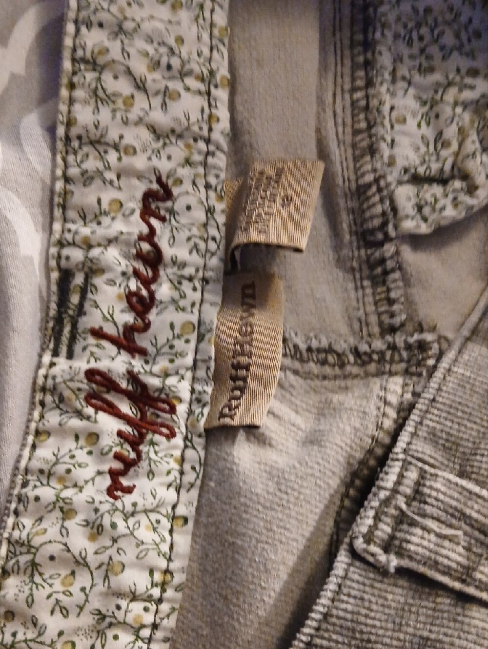 Ruff Hewn Women’s Grey Corduroy Jeans - Classic Back Pocket Style - Picture 5 of 7